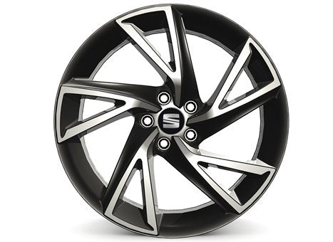 طقم جنطات diamond cutted anthracite قياس 17 إنش - إبيزا